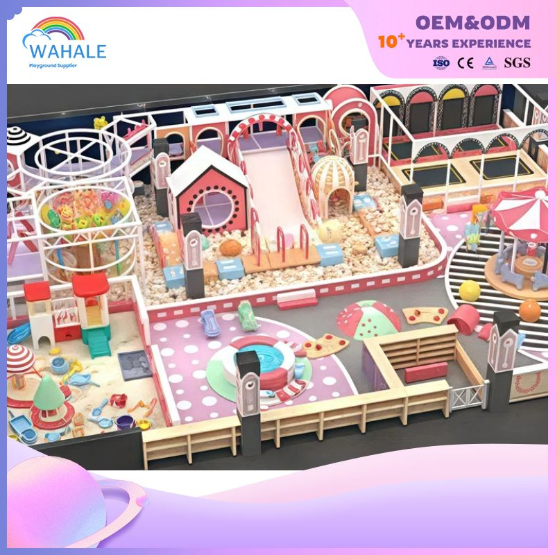 Pink And Purple Dreamy Monster Slide Ocean Pool Amusement Facility