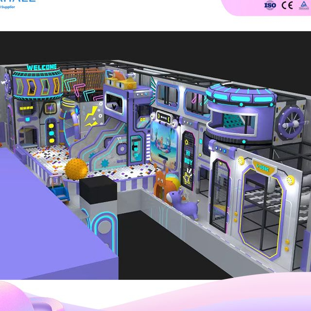 Cyberpunk Neon Playground | Interactive Projection Ball Pool & Piano Slide | Multi-Level Observatory | Premium Mall Entertainment Solution