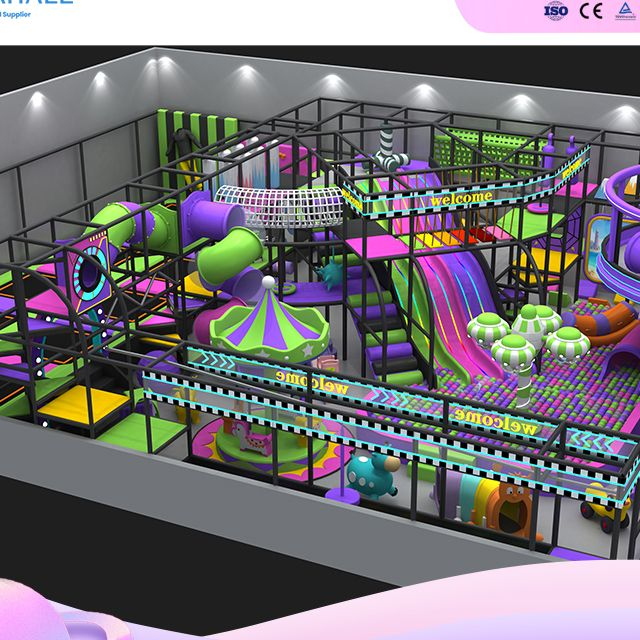 Futuristic 3-Story Mega Play Structure - Commercial Indoor Playground Equipment Supplier