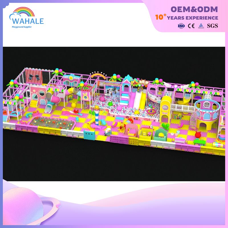 Kindergarten Indoor Macaron Park Indoor Customized Children's Soft Color Playground Equipment