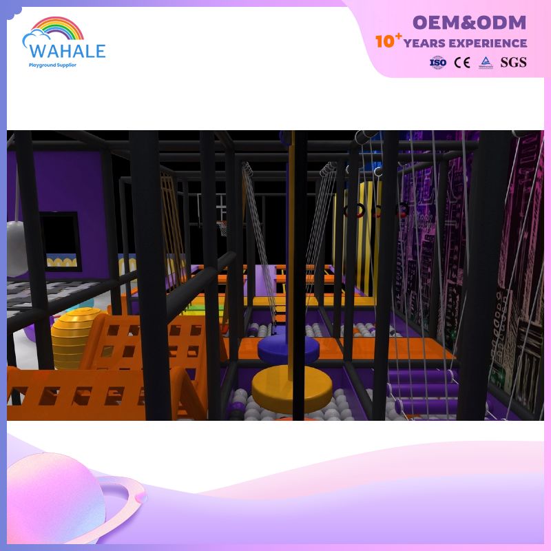 Children's Indoor Adventure Trampoline Park Equipment Custom Indoor Crossing Amusement Park Equipment Factory