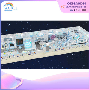 Blue And White Spaceship-themed Children's Playground Custom Indoor Amusement Park Equipment