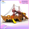Wooden sailboat shape children's outdoor playground equipment customization