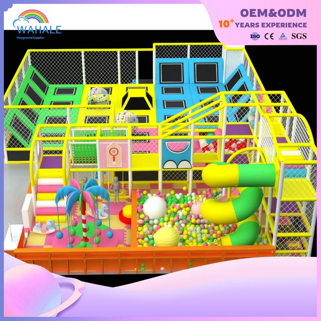 Color Indoor Sports Trampoline Park Children's Parkour Soft Playground Equipment Wholesale