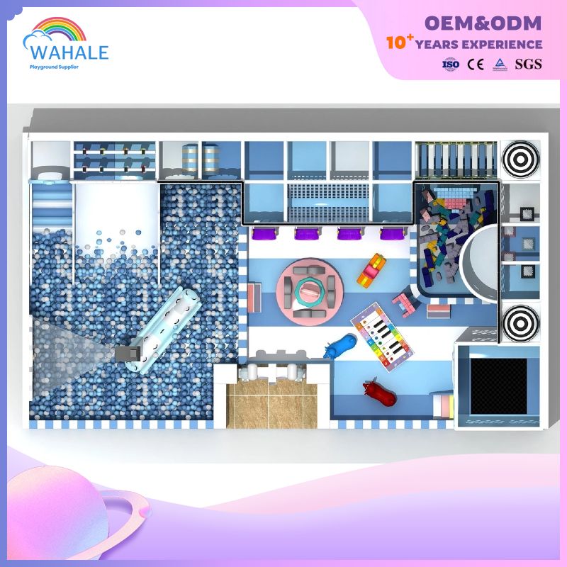 Kindergarten Indoor Macaron Color Theme Customized Children's Playground Equipment Wholesale