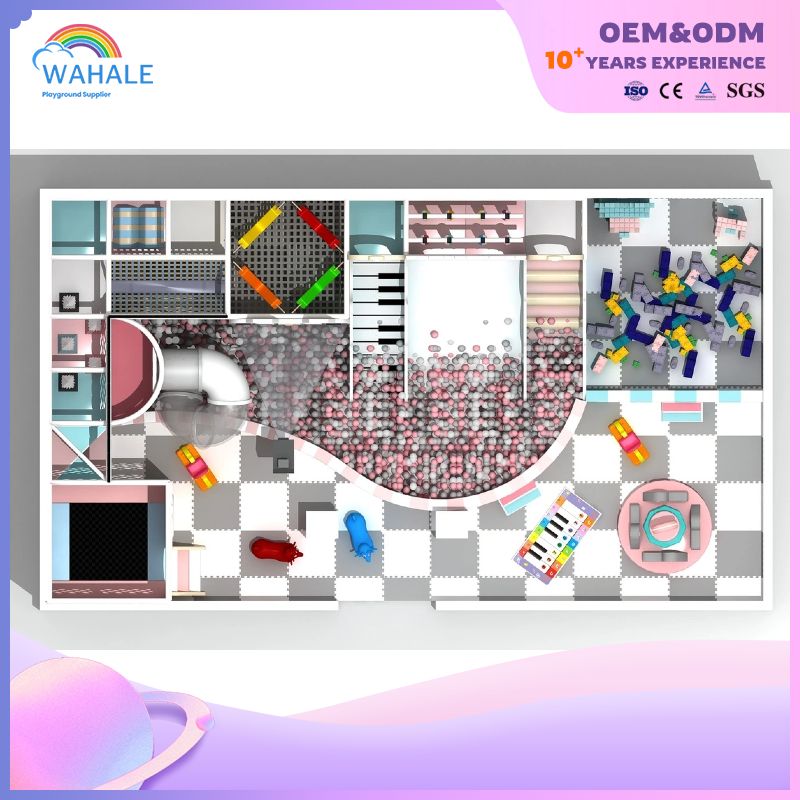 Kindergarten Indoor Macaron Color Theme Customized Children's Playground Equipment Wholesale