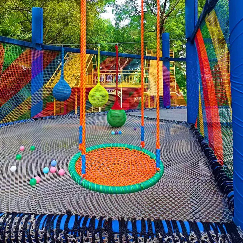 Round woven net swing