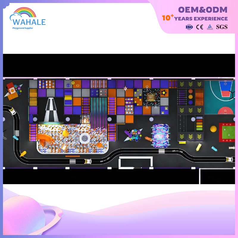 Video Game Theme Customized Children's Trampoline Park Equipment Children's Indoor Playground