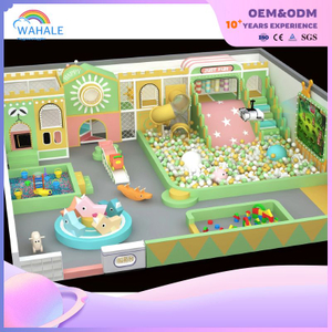 The Vibrant Green Department Family Entertainment Park Customized Children's Indoor Playground Equipment Wholesale