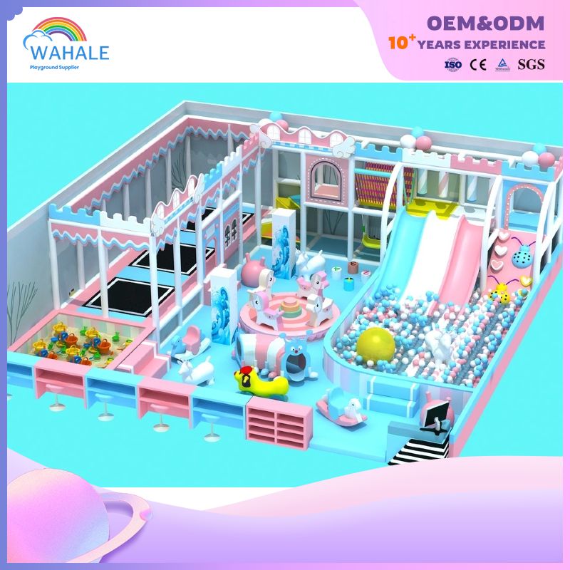 Blue And Pink Rope Rope Net Children's Indoor Amusement Park Dream Children's Castle Paradise