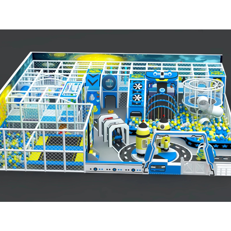 Indoor two-storey steel tube structure maze