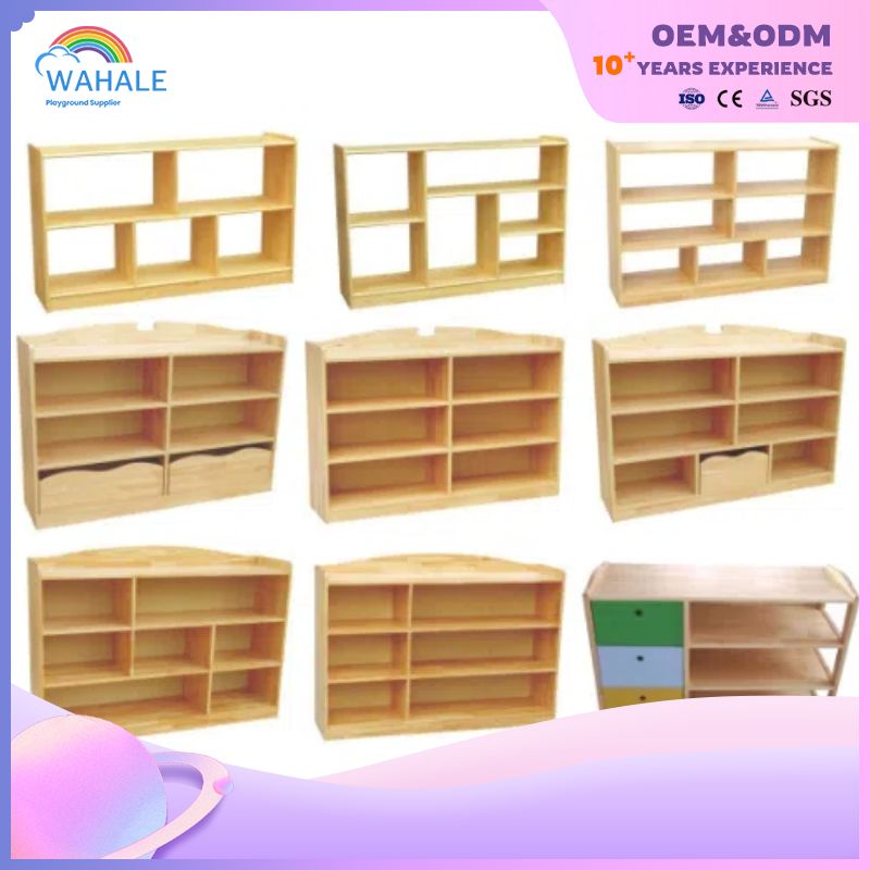 Children's Indoor Solid Wood Cabinet Toy Cabinet Clothing Cabinet Amusement Equipment Wholesale