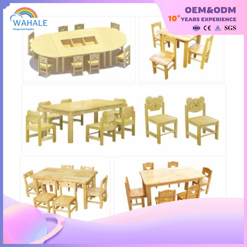 Children's Indoor Solid Wood Table And Chair Customized Special-shaped Children's Table And Chair Equipment
