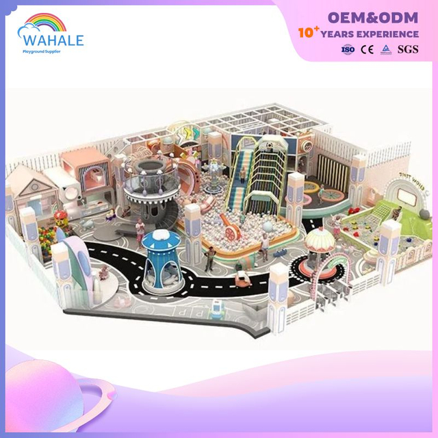 Blue Pink Department of Indoor Cartoon Soft Decoration Custom Children's Playground Equipment Supplier