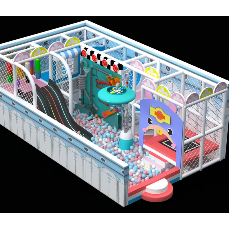 indoor color castle theme maze