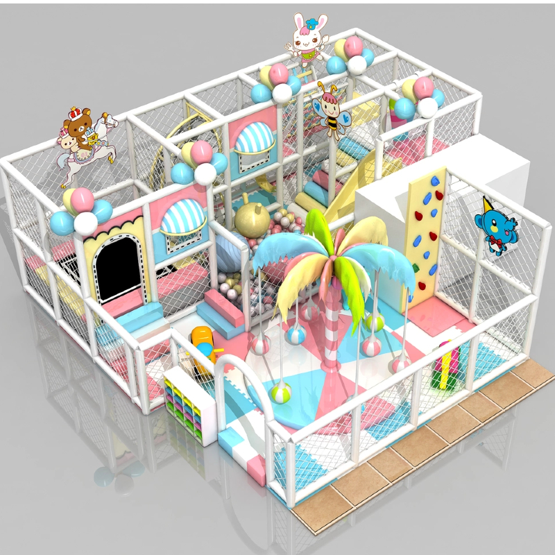 Happy rock climbing wall paradise