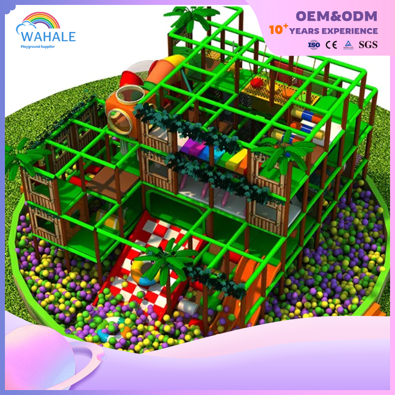 Early Education Center Indoor Forest Theme Customized Children Maze Playground Equipment Suppliers