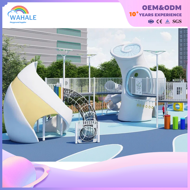 Kindergarten Outdoor Blue Ocean Thème personnalisé pour les enfants Exercice physique de jeu Équipement de terrain de jeu