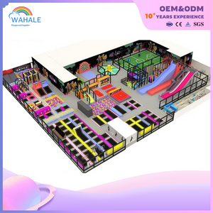 Sales Center Indoor Children's Pink Trampoline Jumping Slide Playground Equipment Dealer