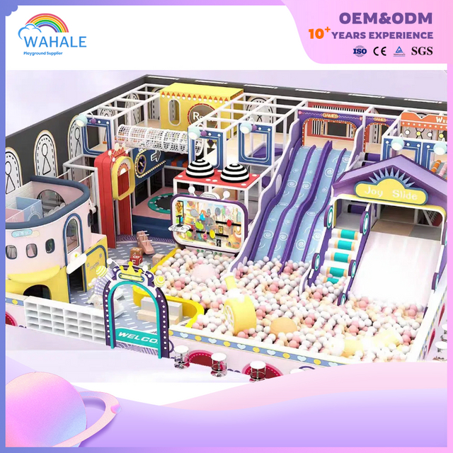 Purple Early Education Center Indoor Soft Decoration Castle Theme Customized Children's Playground Equipment