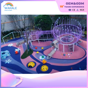 Community Outdoor Purple Customized Children's Fantasy Flower Modeling Playground Equipment Suppliers