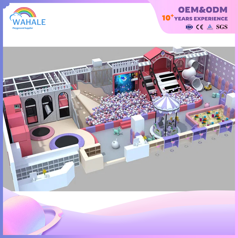 Coffee Shop Indoor Purple Soft House Modeling Children's Physical Exercise Playground Equipment Supplier