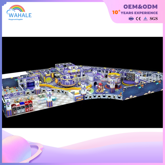 Sales Center Indoor Purple Soft Decoration Playground Customized Robot Theme Children's Park Facilities