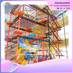 Mall Indoor Orange Yellow Custom Children's Rope Adventure Playground Equipment Wholesale