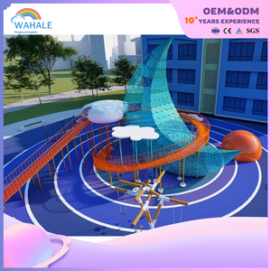 Early Education Center Outdoor Moon Shape Custom Children's Climbing Sports Unpowered Playground Equipment