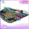 Sales Center Indoor Neon Color Trampoline Park Customized Children's Indoor Expansion Playground Equipment Dealer