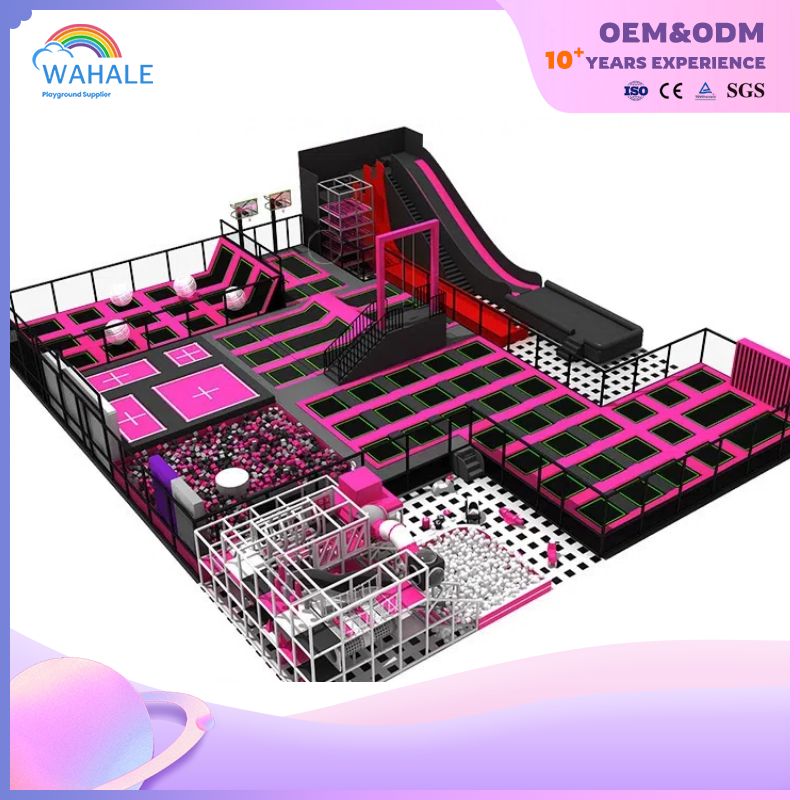The New Phosphor Powder Custom Children's Parkour Trampoline Indoor Soft Outfit Warriors Go Through The Park Sale