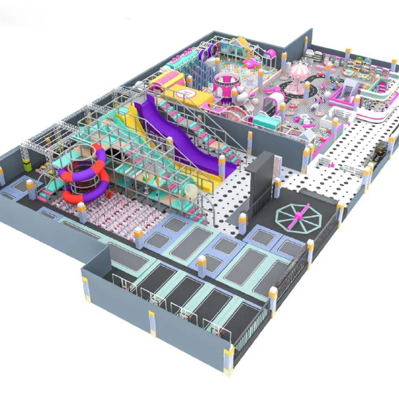 Red and purple spiral pipe slide