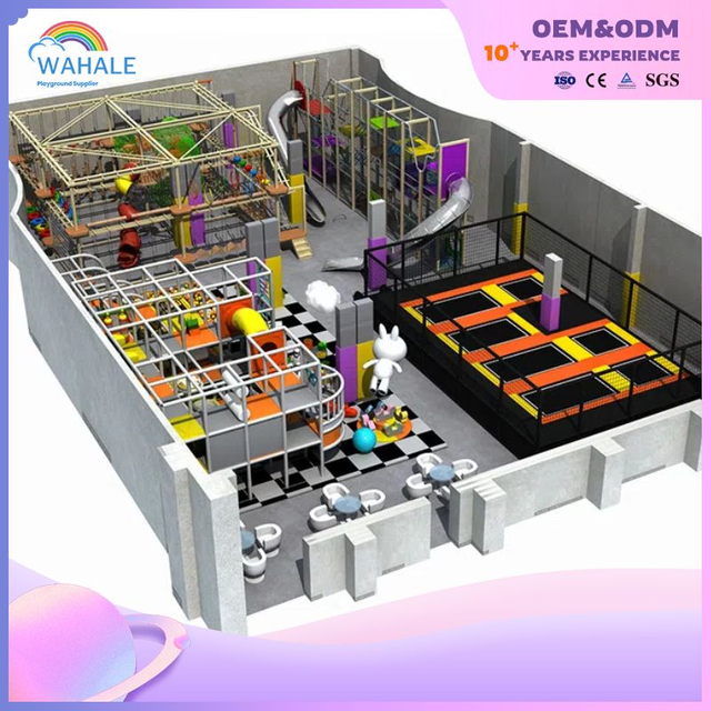 Color Department Indoor Soft Outfit Physical Training Playground Customized Children's Jumping Trampoline Park