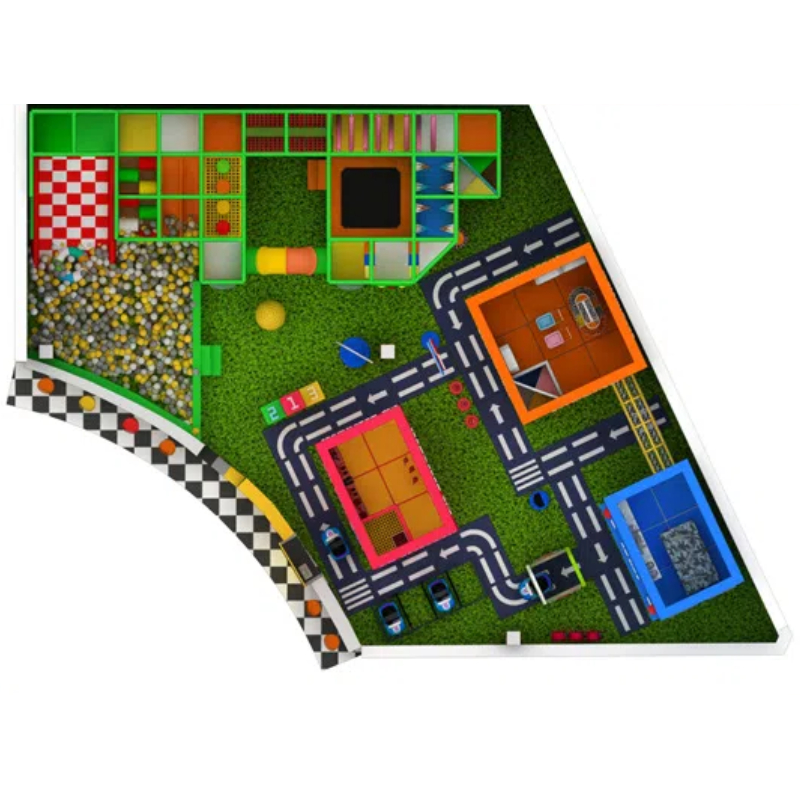 Colored plastic climbing path