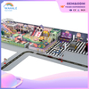 Mall Interior Pink Castle Theme Customized Children Soft Decoration Playground Equipment Builder