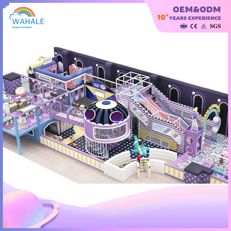 Sales Center Indoor Purple Castle Theme Park Customized Soft Decoration House Modeling Equipment for Children