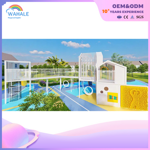 Custom Park Outdoor White Wooden House Modeling Playground Equipment Wholesale