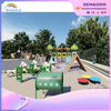 Park Outdoor Green Cartoon Style Slide Park Customized Children's Exercise Amusement Equipment Wholesale