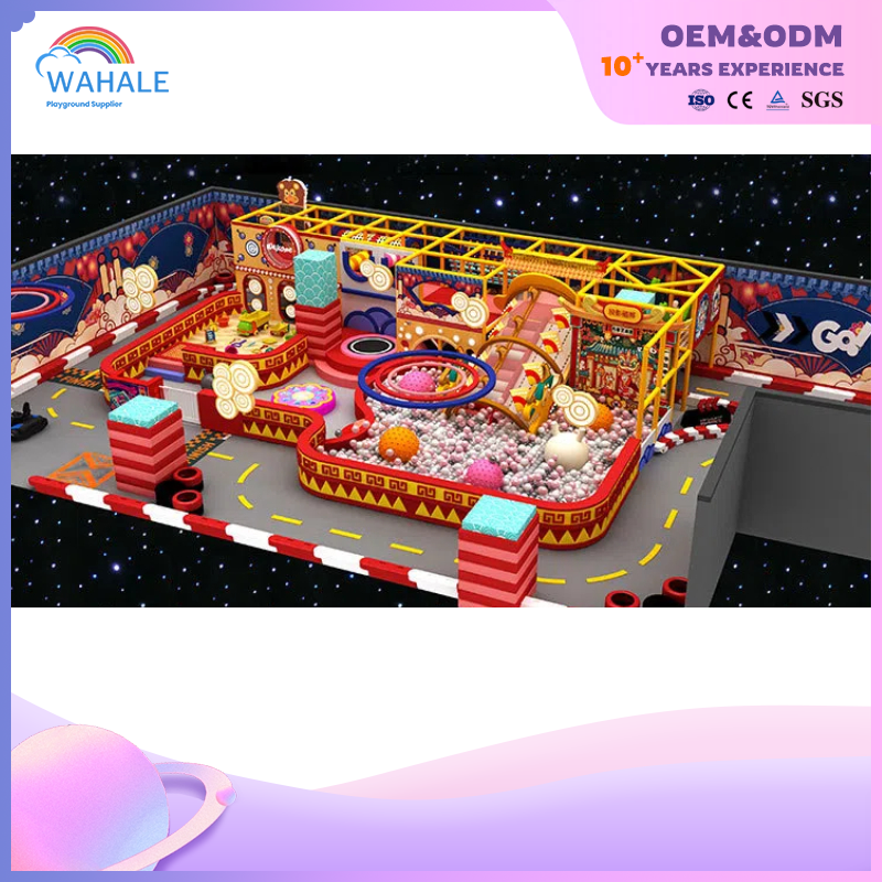 Sales Center Indoor Red Palace Theme Custom Soft Decoration Children's Playground Equipment Dealer