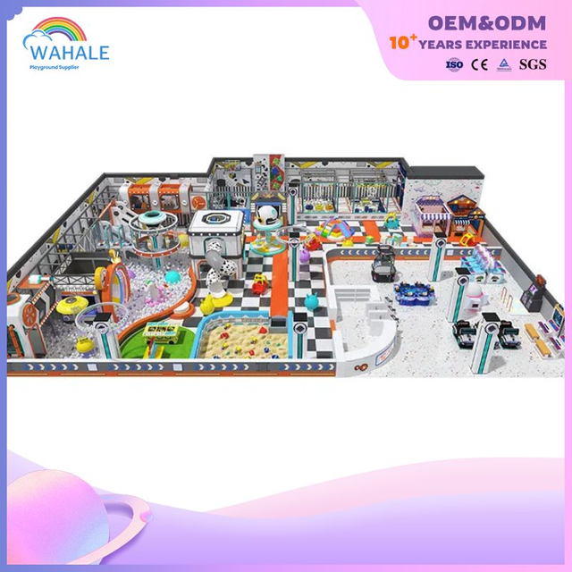 Mall Indoor Space Theme Customized Children's Soft White Playground Equipment Builder