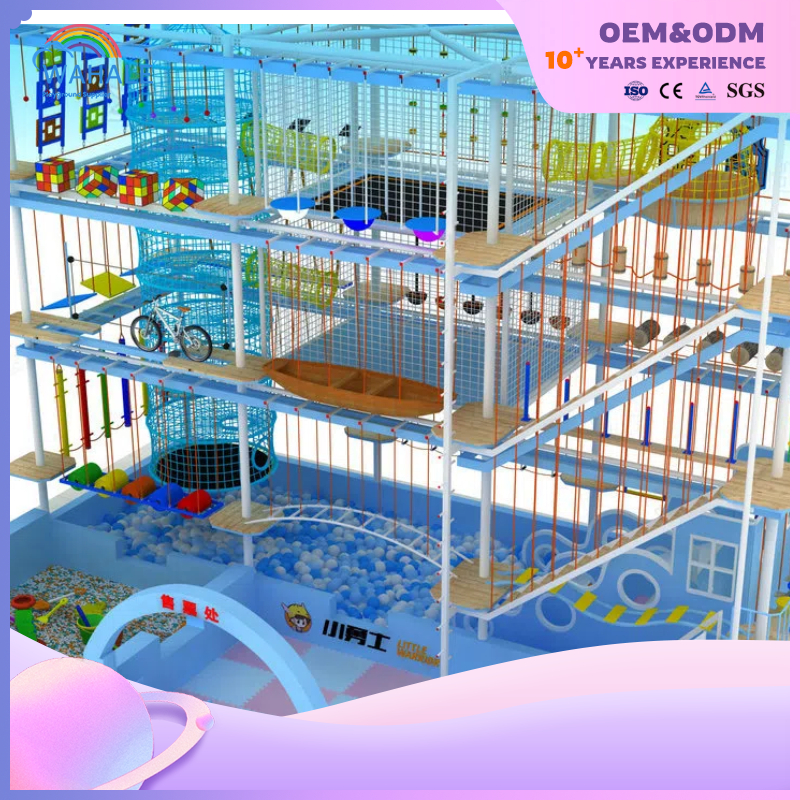 Color Steel Flexible Custom Outdoor Children's Sports Crossing Playground Equipment Suppliers