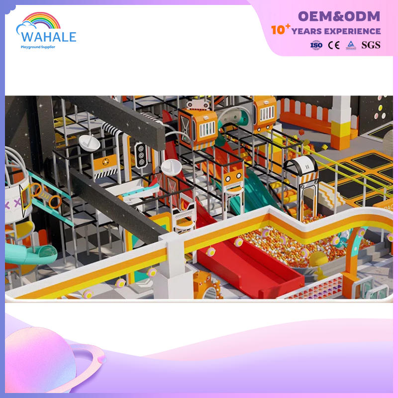 Mall Indoor Purple Department Children Parent-child Interactive Crossing Playground Equipment Suppliers