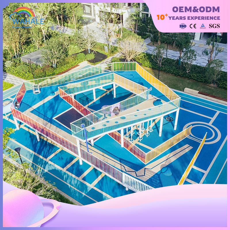 Sales Center Outdoor Blue Children's Playground Customized Children's Unpowered Park Equipment Dealer