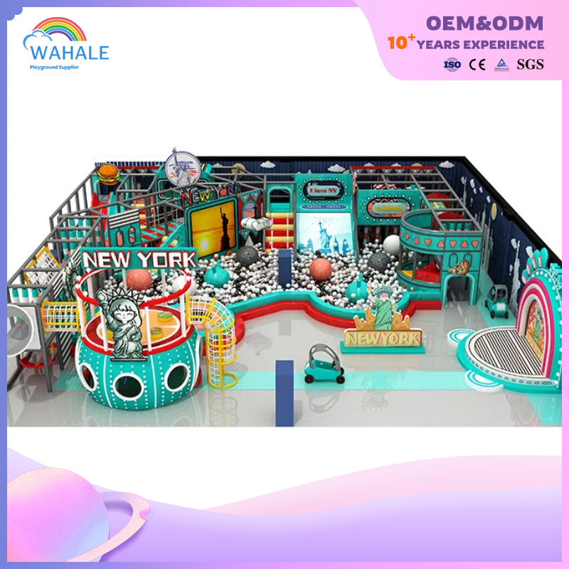 Early Education Center Indoor Green Machine Theme Customized Soft Decoration Children's Sports Playground