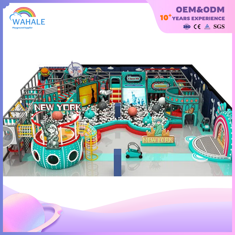 Early Education Center Indoor Green Machine Theme Customized Soft Decoration Children's Sports Playground