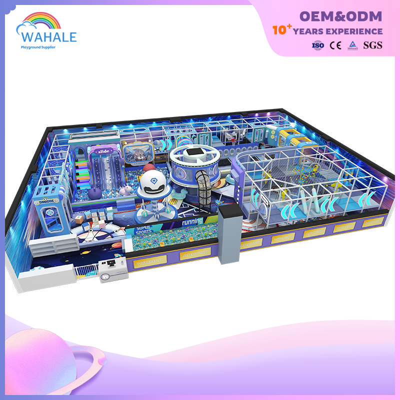Coffee Shop Indoor Blue Soft Installation Marine Theme Custom Parent-child Interactive Playground Equipment