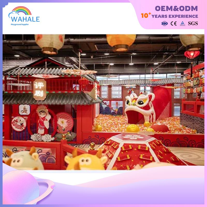 Red New Year Theme Customized Children's Indoor Soft Playground Equipment Wholesale