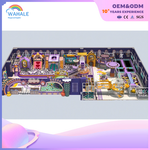 Sales Center Interior Purple House Modeling Custom Children Soft Installation Playground Equipment
