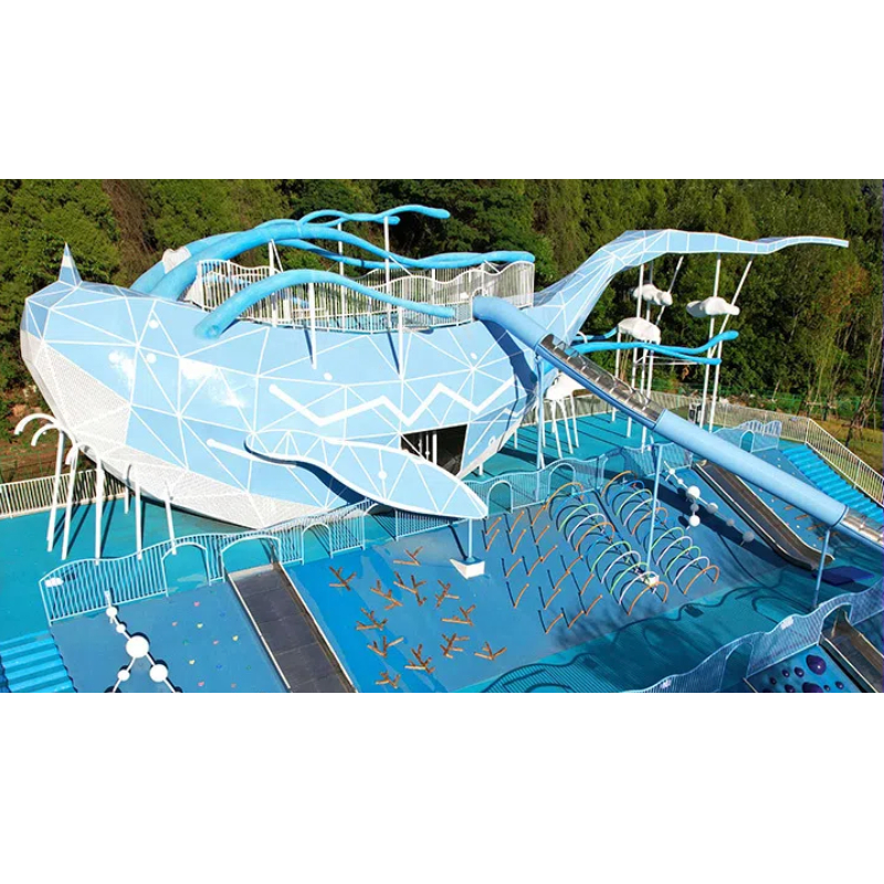Blue translucent straight slide