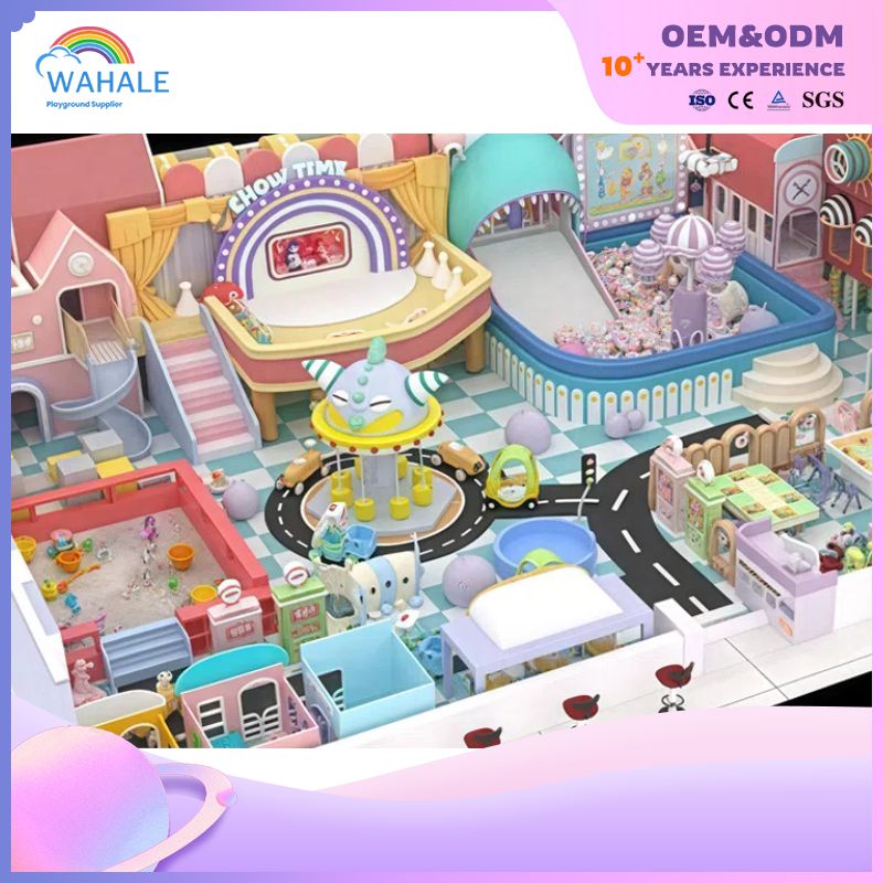 Pink And Purple Dreamy Monster Slide Ocean Pool Amusement Facility